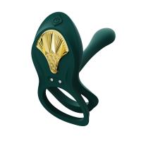 Смарт-эрекционное кольцо Zalo BAYEK Turquoise Green, двойное с вводимой частью, пульт ДУ Смарт-эрекционное кольцо Zalo BAYEK Turquoise Green, двойное с вводимой частью, пульт ДУ